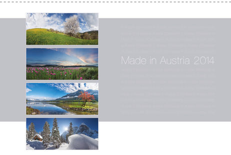 Titelseite mit den Motiven Frühling, Sommer, Herbst und Winter auf Weiss Silber Hintergrund
