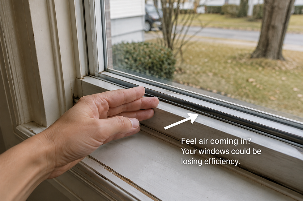 air drafts around an older window