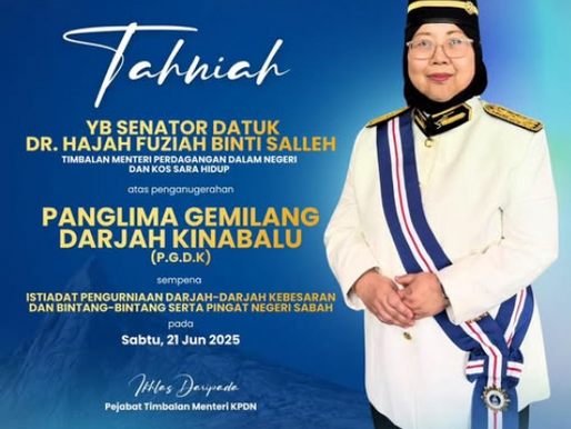 Penganugerahan PGDK bukti ketokohan Dr Fuziah diiktiraf