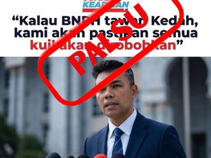 AMK Kedah kecam poster palsu mahu roboh kuil jika BN-PH menang