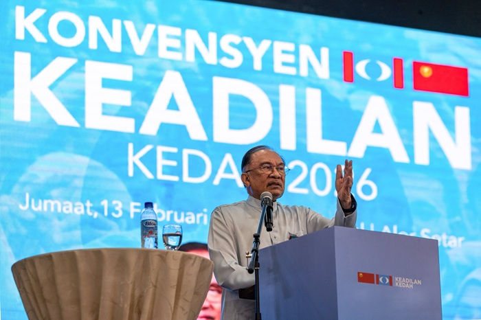 DS Anwar berucap dalam Konvensyen KEADILAN Kedah di Alor Setar, semalam