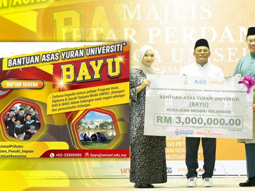 Kerajaan Selangor buka permohonan bantuan yuran UNISEL, UIS