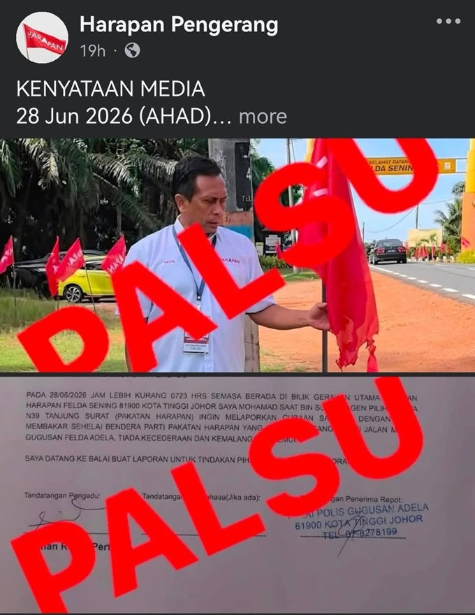 Akaun palsu "Harapan Pengerang"