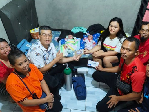 KEADILAN Sarikei bantu ibu muda dapatkan alat oksigen untuk bayi kembar