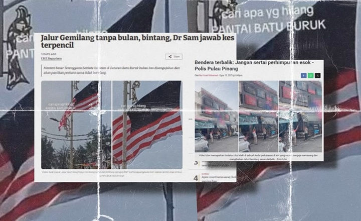 Jalur Gemilang tidak lengkap: Di T'ganu hukum lain, di P Pinang lain?