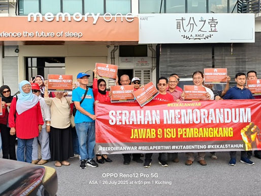 Tiada wakil PN Sarawak, serahan memorandum gagal dilaksanakan