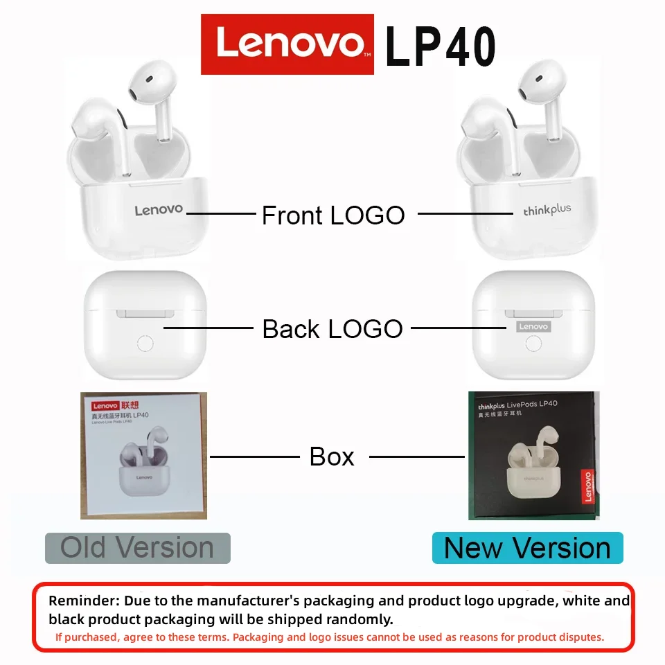 Thumbnail: Lenovo LP40 Stereo Wireless Earbuds