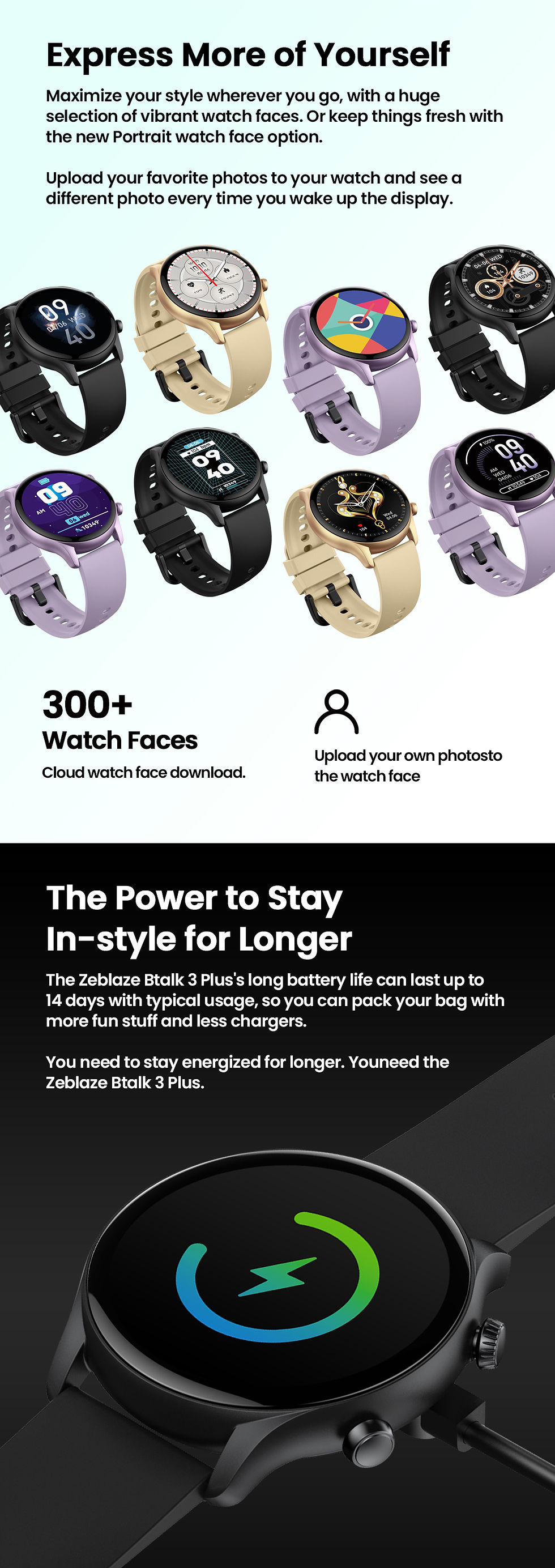 Thumbnail: Zeblaze Btalk+ Smart Watch 1.39'' Large HD Color Display