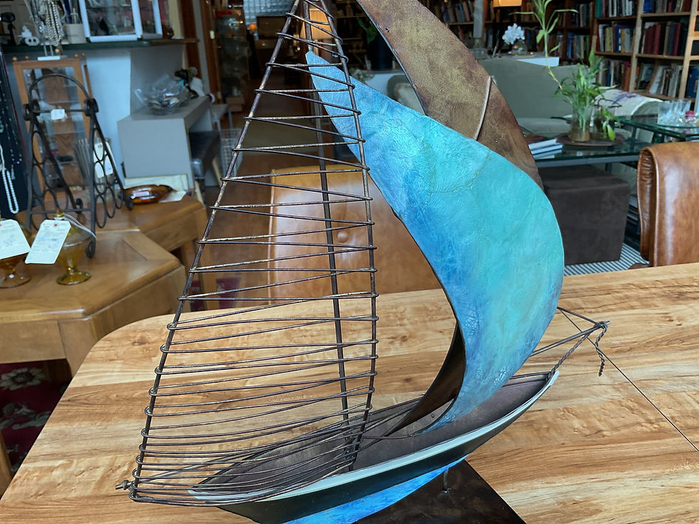 Thumbnail: Wind & Weather "Golden Blue" Sailboard Sculpture