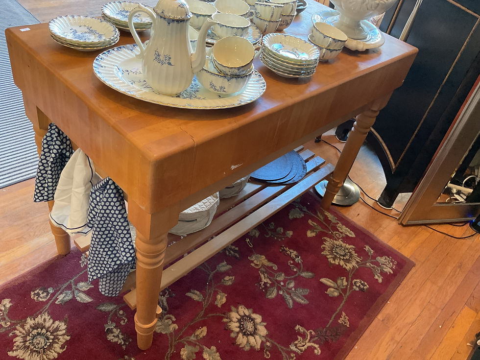 Thumbnail: Solid Maple Butcher Block Kitchen Island / Dining Server