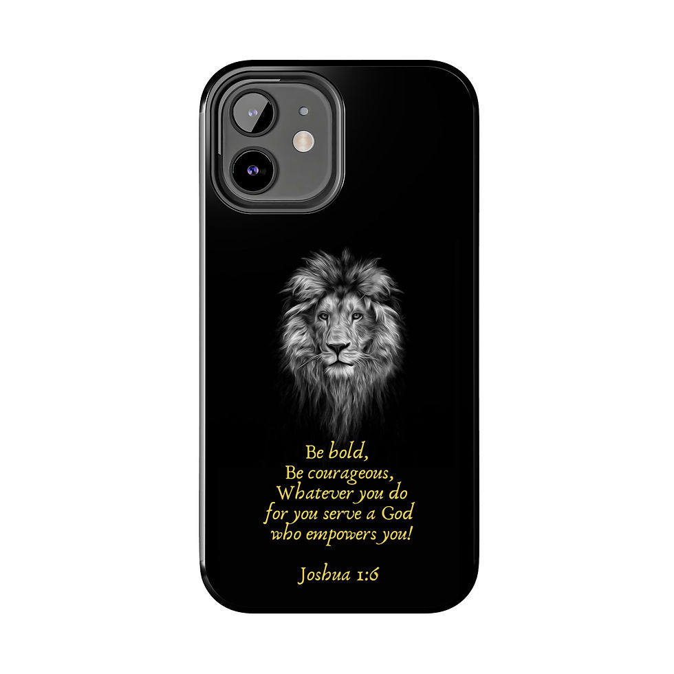 Thumbnail:  IPhone  Inspirational Cover Case - Be Bold, Be Courageous words in yellow 