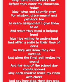 A Teacher's prayer