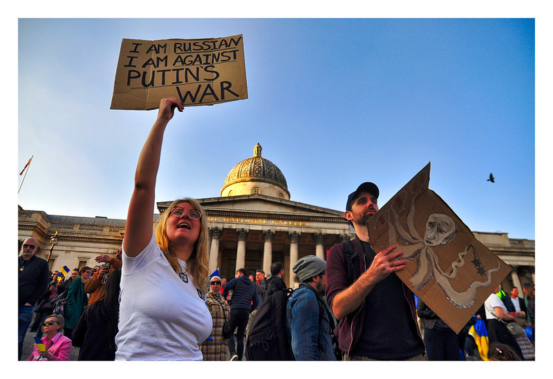 War in Ukraine protest in London