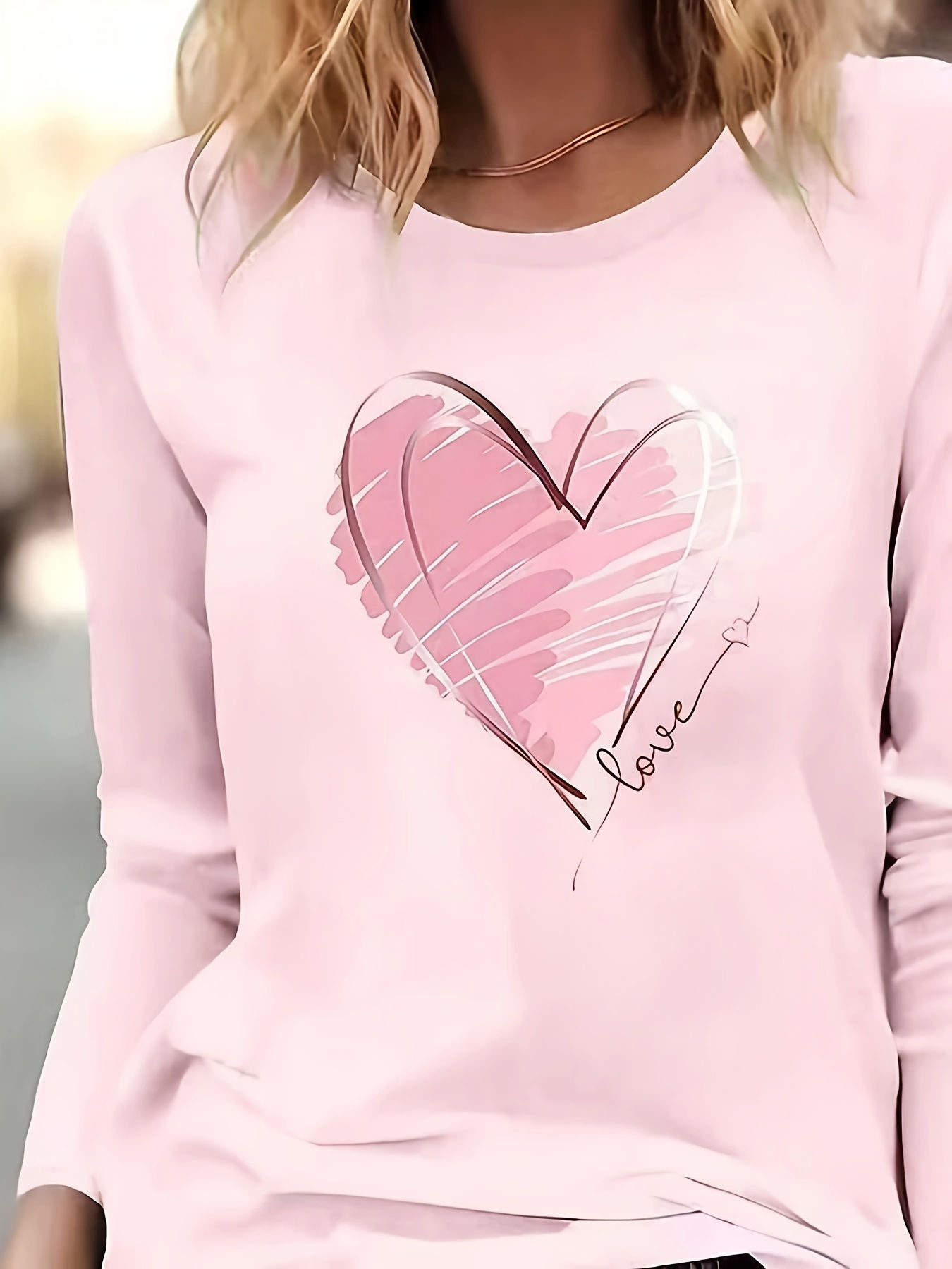 Women's Spring and Autumn 100% pure cotton fashionable casual loose letter patte