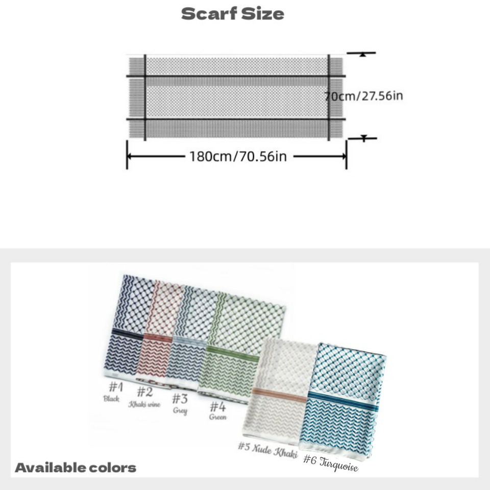 Thumbnail: The Heritage Kuffiyeh Chiffon Hijab Scarf Women Islamic Muslim Scarves Echarpe