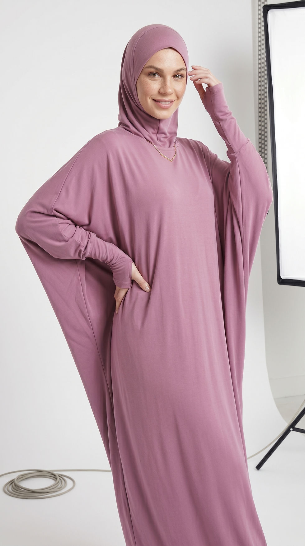 Thumbnail: The Andalusian Khimar Women Abaya Hijab Long Kaftan