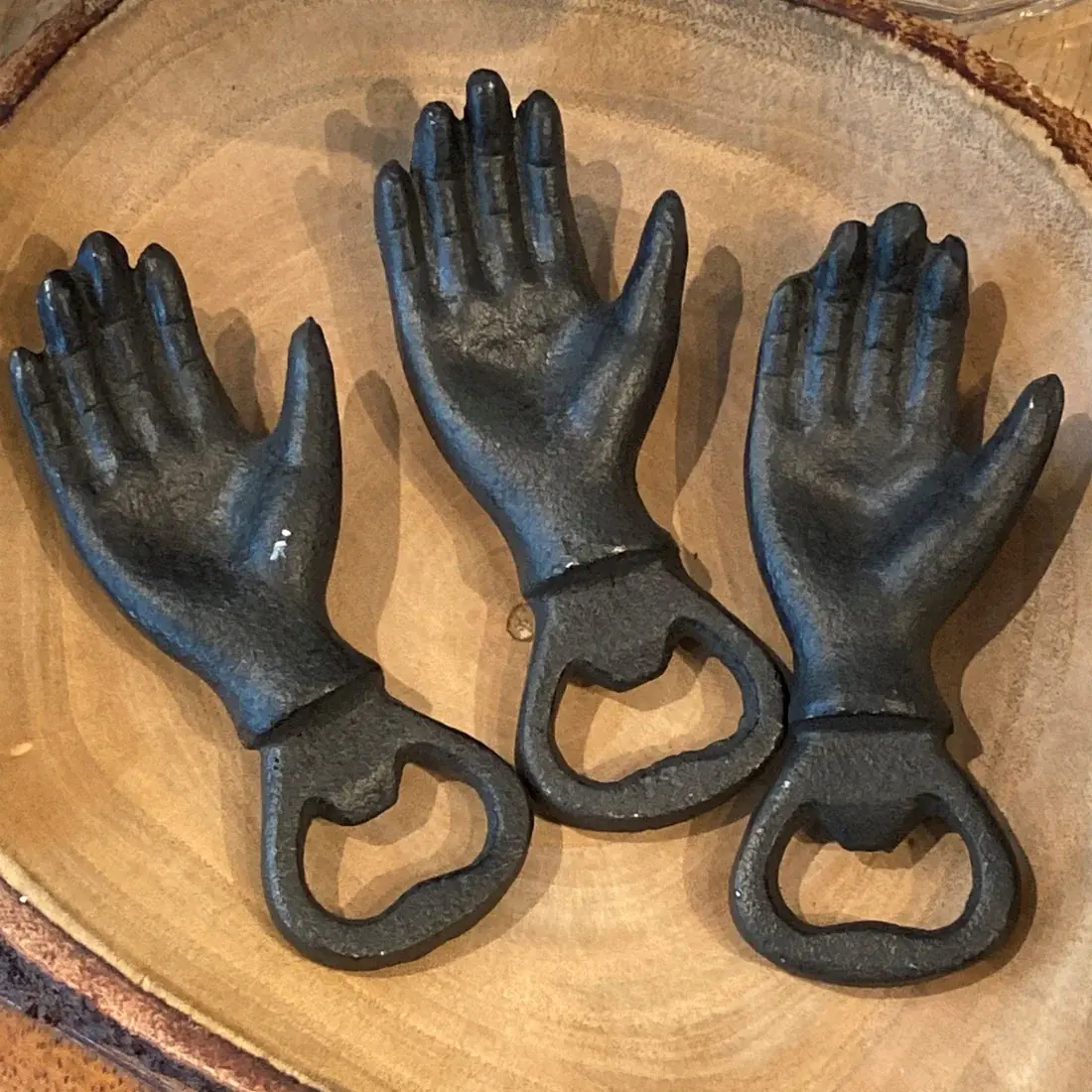 Antique hand bottle opener