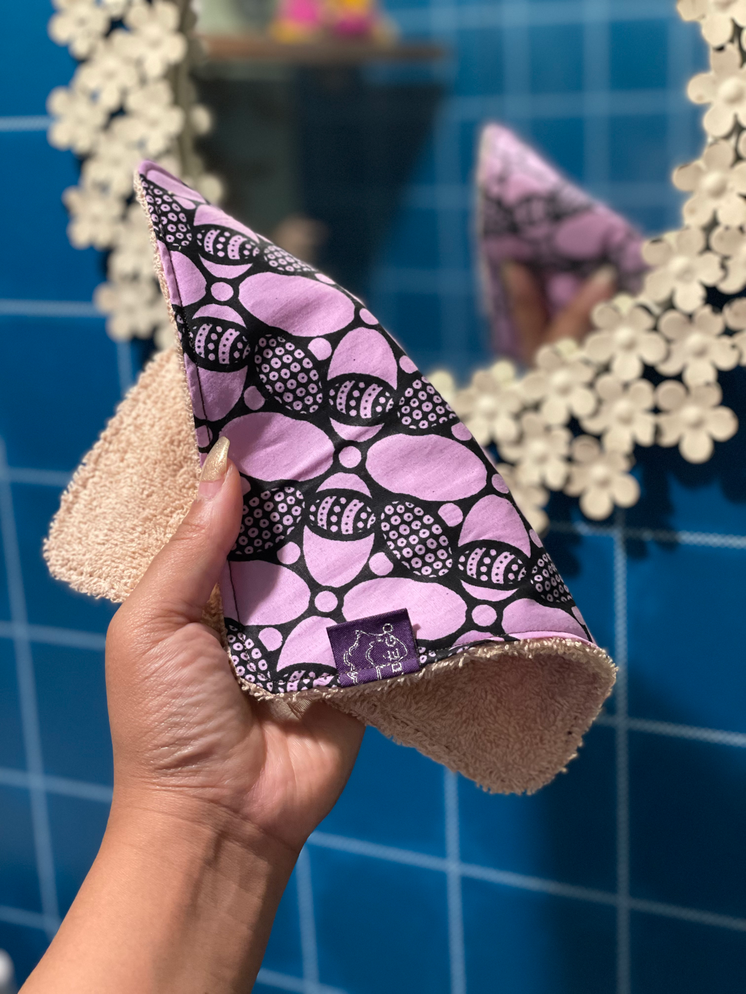 Organic Cottonハンカチタオル　☆ラベンダー紫☆