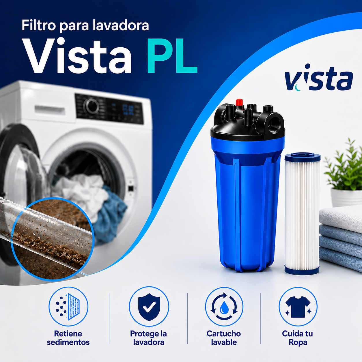 Filtro para lavadora Vista PL