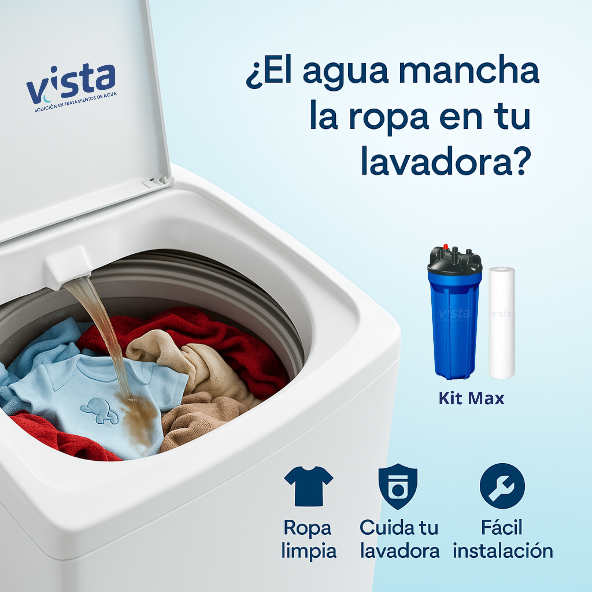 Filtro para lavadora - Vista Max