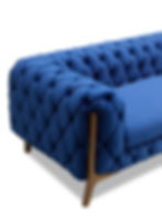 blue fabric sofa