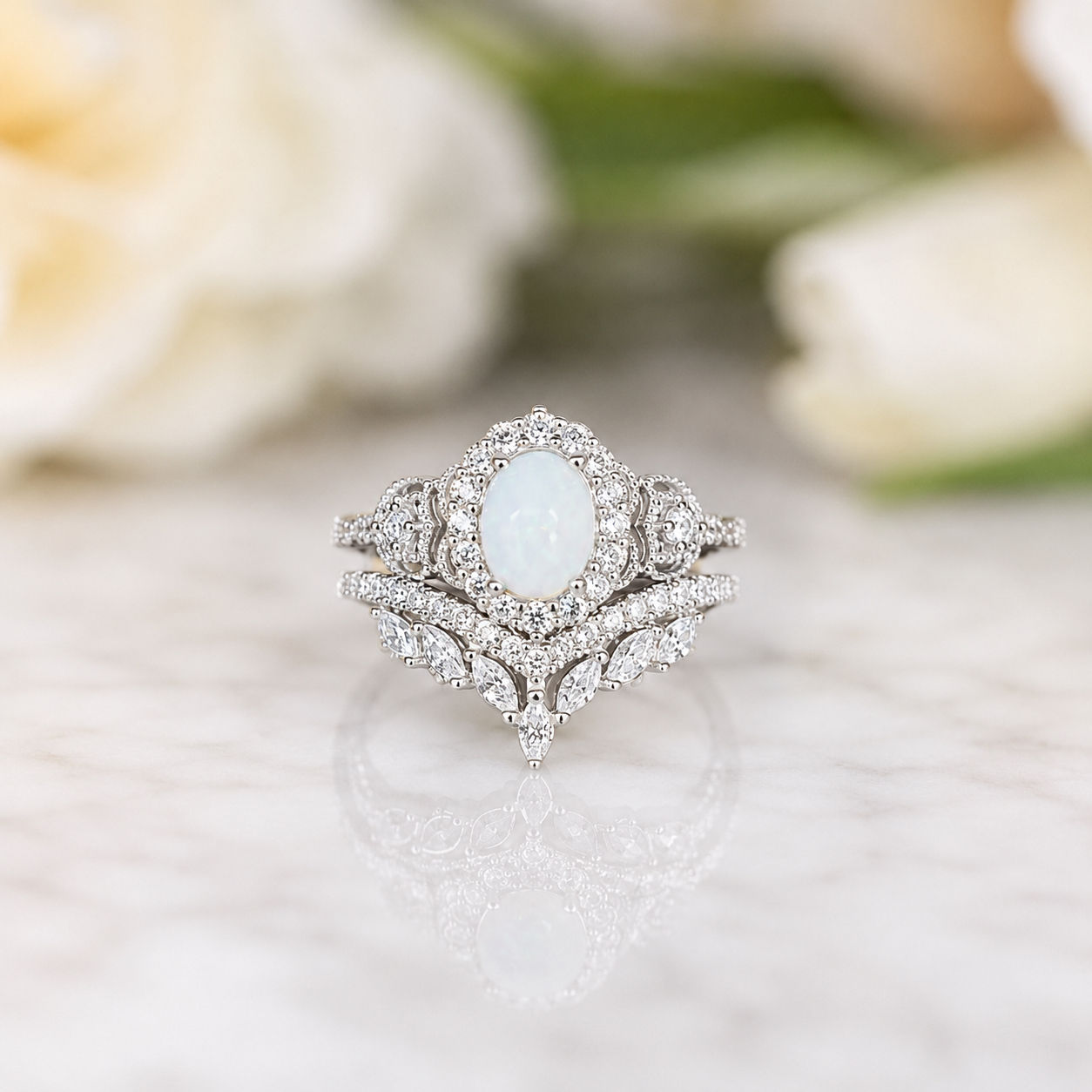 The Elizabeth Ring Set | Breastmilk Ring | Cremation Jewelry