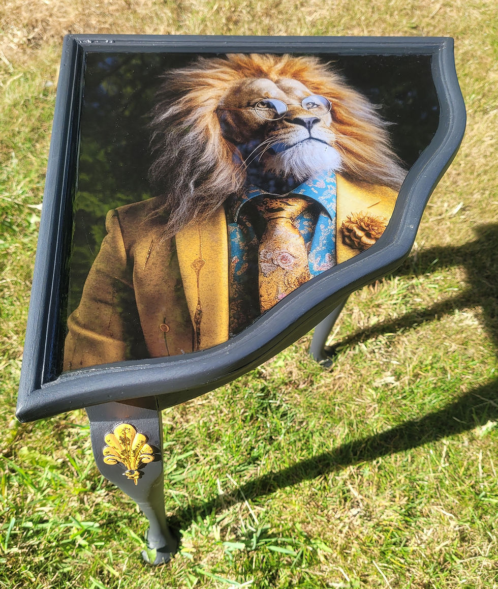 Thumbnail: The Art of Statement Living – Queen Anne Nesting Table Set with Animal Portraits