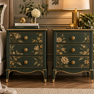 Gilded Green Nightstand Bedroom Vignette.png