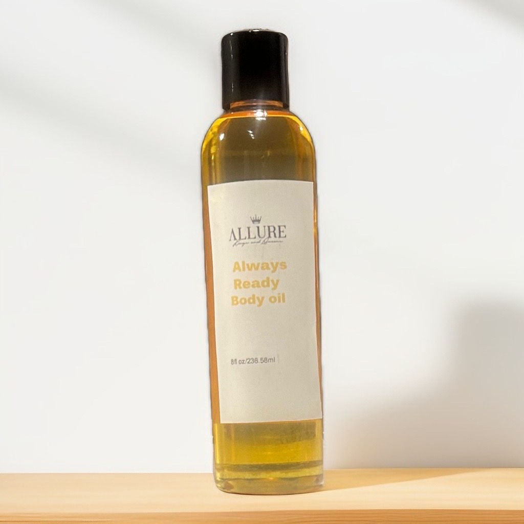 Always ready body oil (baby powder scented) 