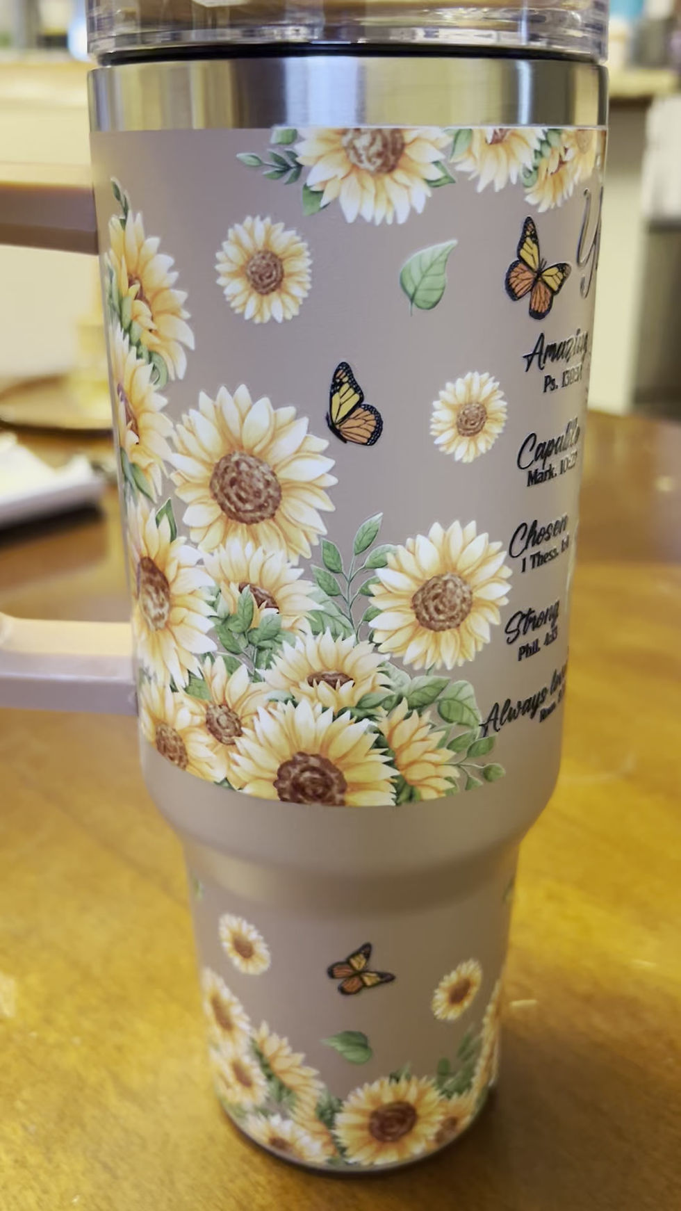 Thumbnail: Affirmation and sunflower 40 oz Tumbler