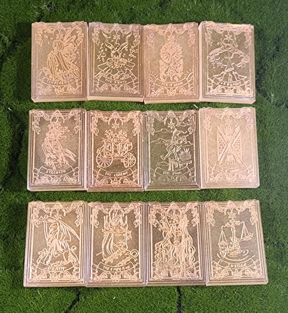 Resin Major Arcana Tarot Pieces Gold Color