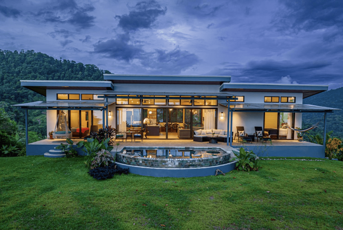 Ocean View Home with Infinity Pool in Hills of Portalon in Dominical, Costa Rica