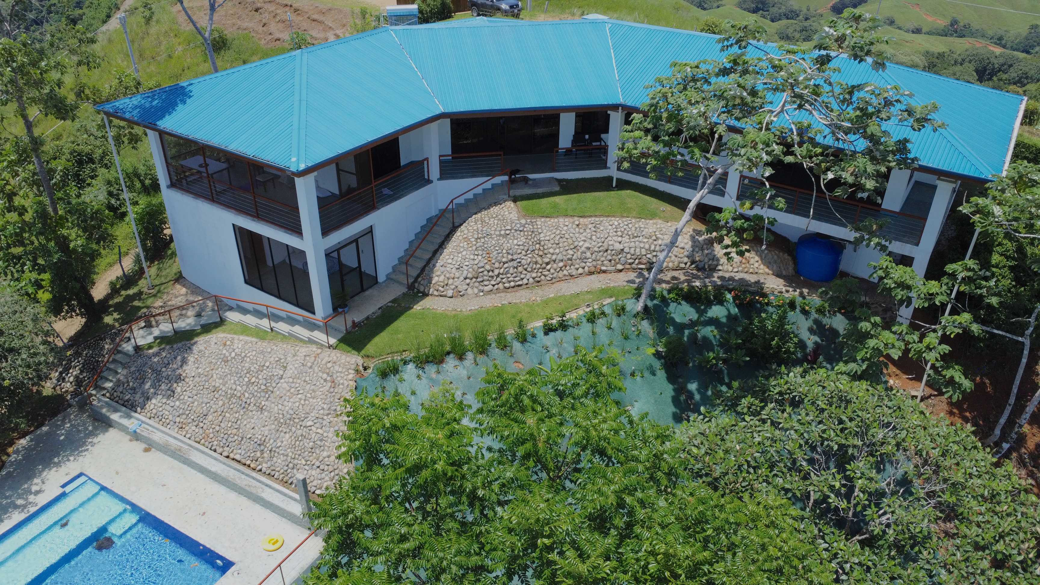 Mountain and Ocean View Home on Cocoa Ridge, Platanillo in San Isidro, Costa Rica