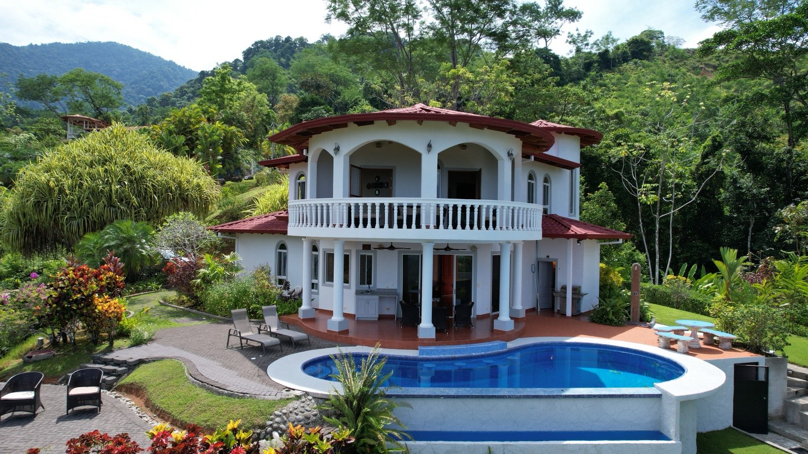 Spanish Colonial Ocean View Home (Ojochateau) in Ojochal Phase 9 in Ojochal, Costa Rica