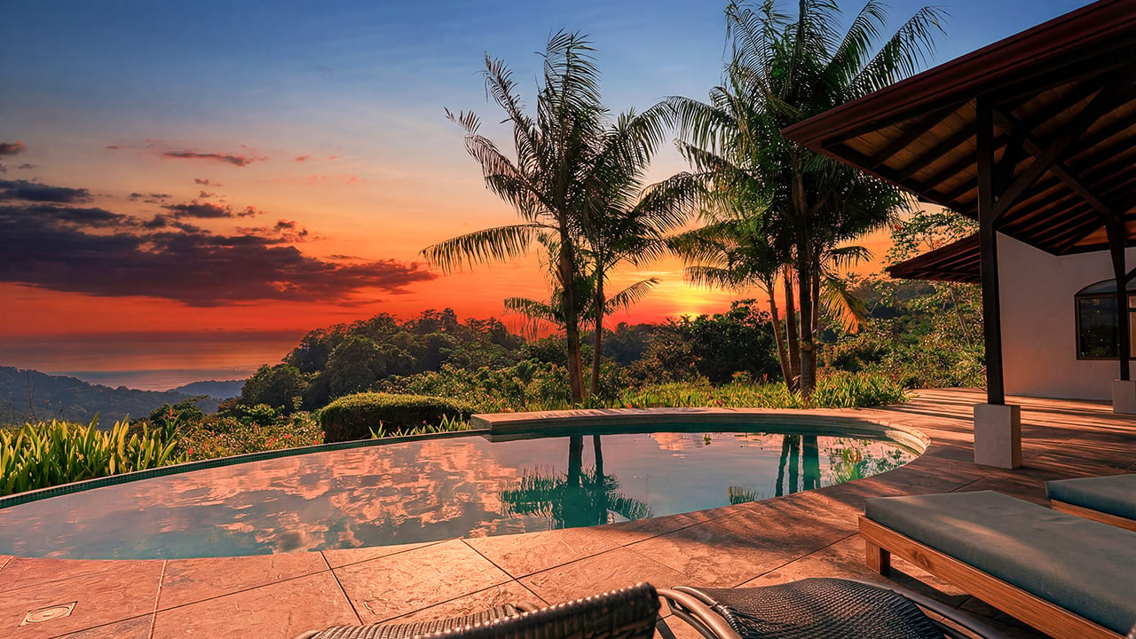 Ocean View Home on 2.6 Acres in Platanillo in Dominical, Costa Rica