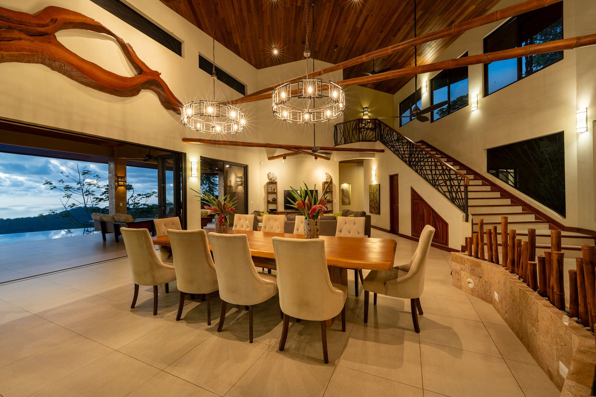 Luxury Ocean View Estate (Casa Bambu) in Escaleras, Above Dominical in Dominical, Costa Rica