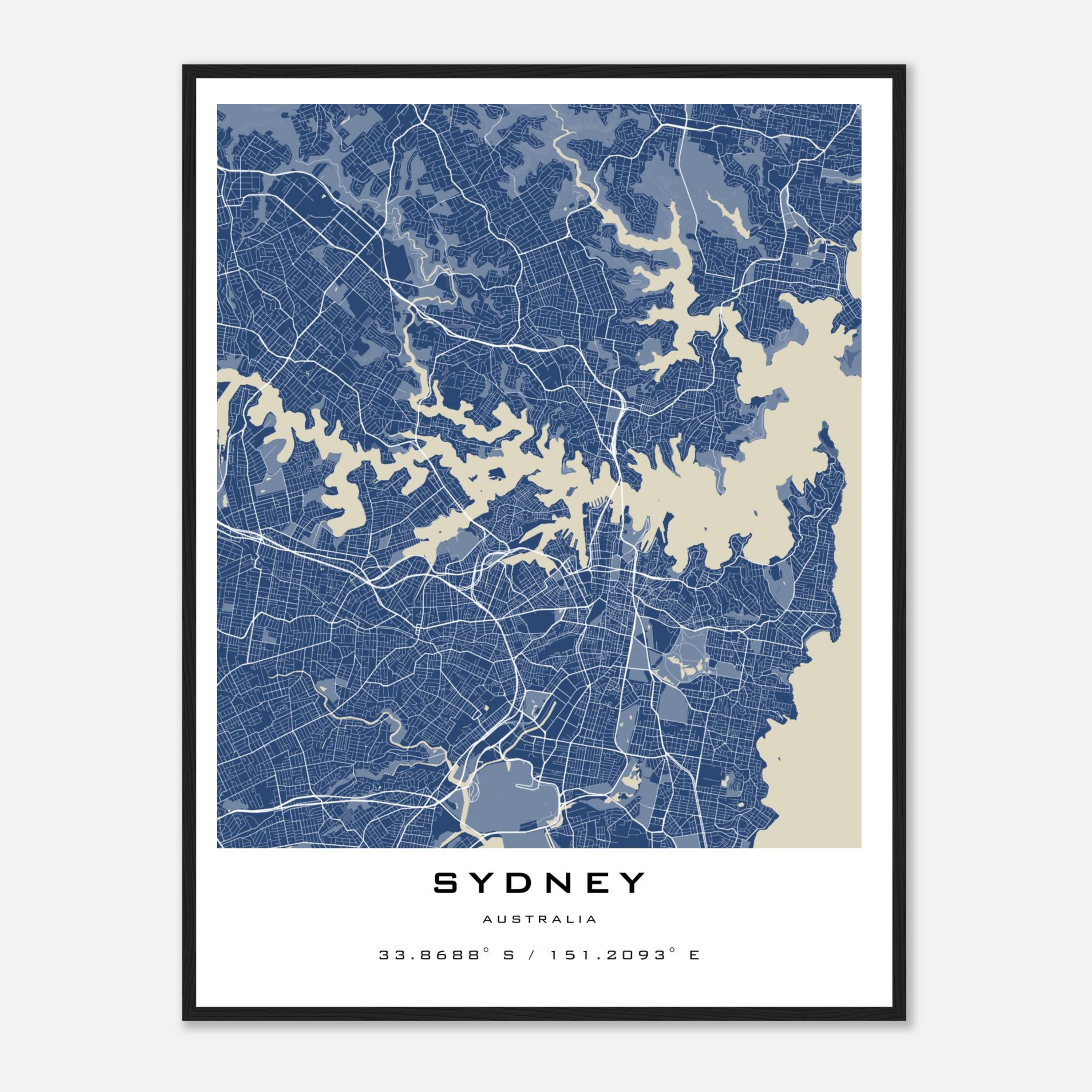 Blueprint of Syney — 33.8688° S / 151.2093° E