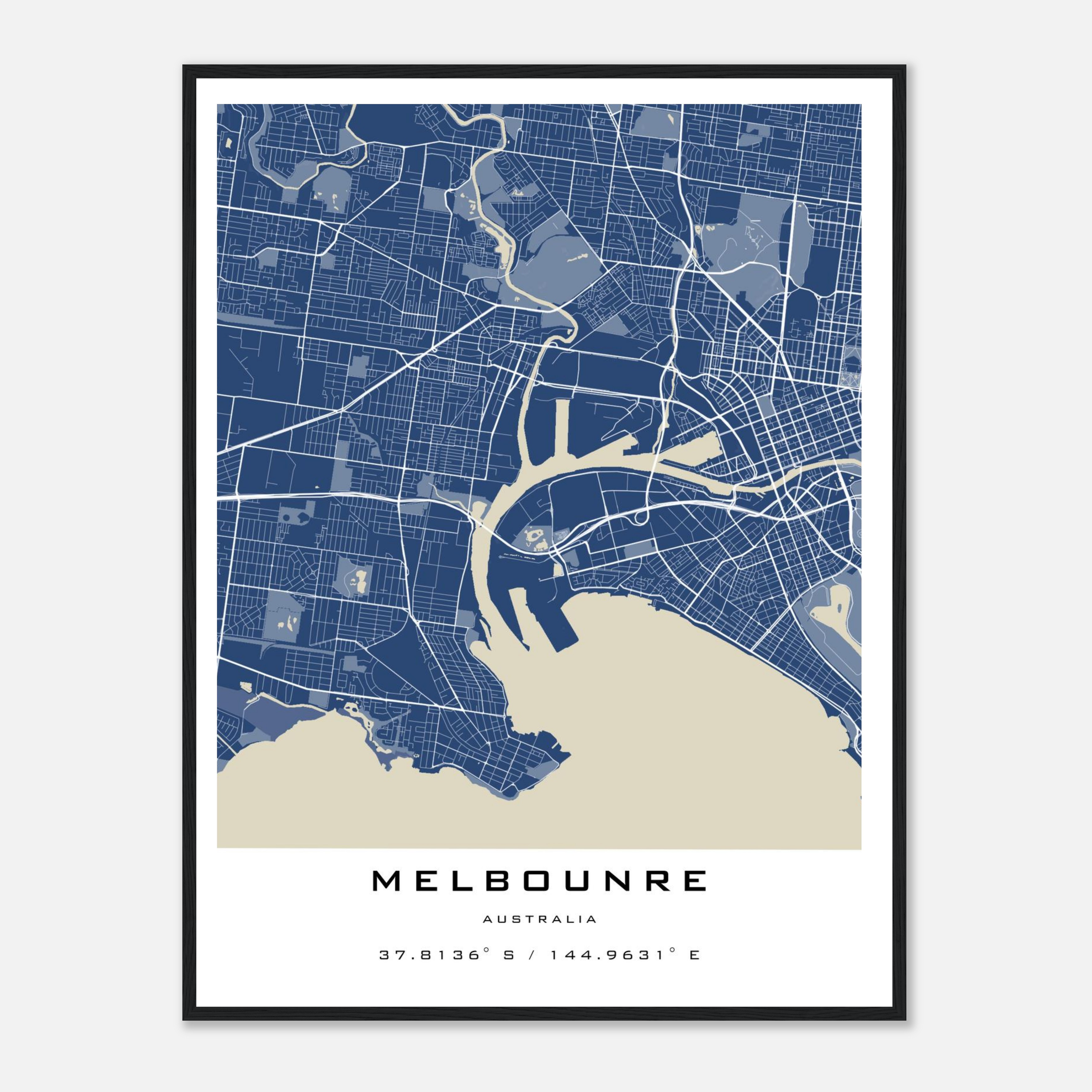 Blueprint of Melbourne — 37.8136° S / 144.9631° E