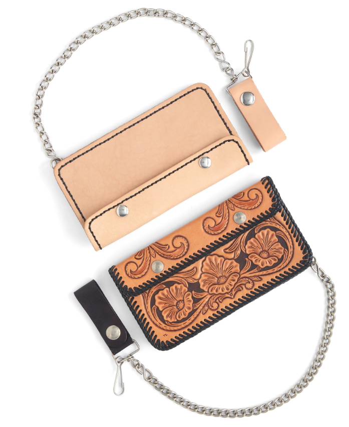 DIY biker wallet with chain