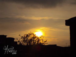 Atardecer en mi terraza.