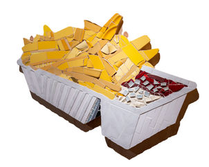 mosaic artwork of a tray of fries