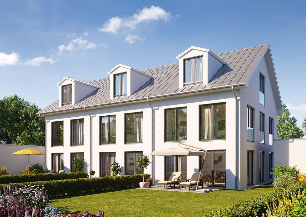 2 Reiheneckhäuser, 1 Reihenmittelhaus, Poing