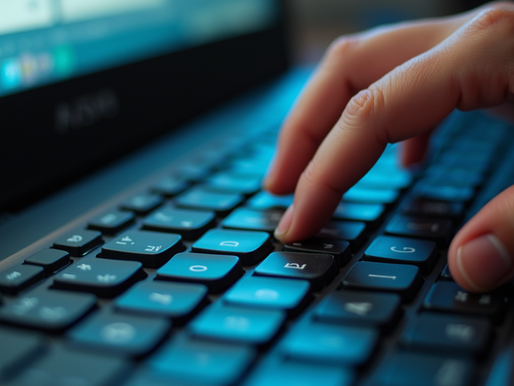 Laptop on a desk with performance monitoring software, symbolizing computer maintenance and troubleshooting