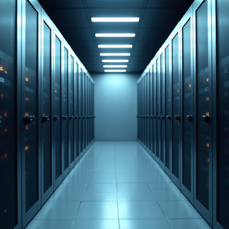 Houston tech support services showing secure data center servers and professional IT infrastructure supporting business operations