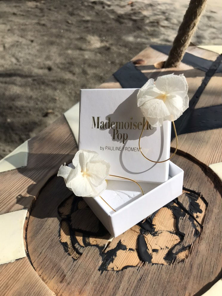 Miniature : Boucles d'oreilles blanches