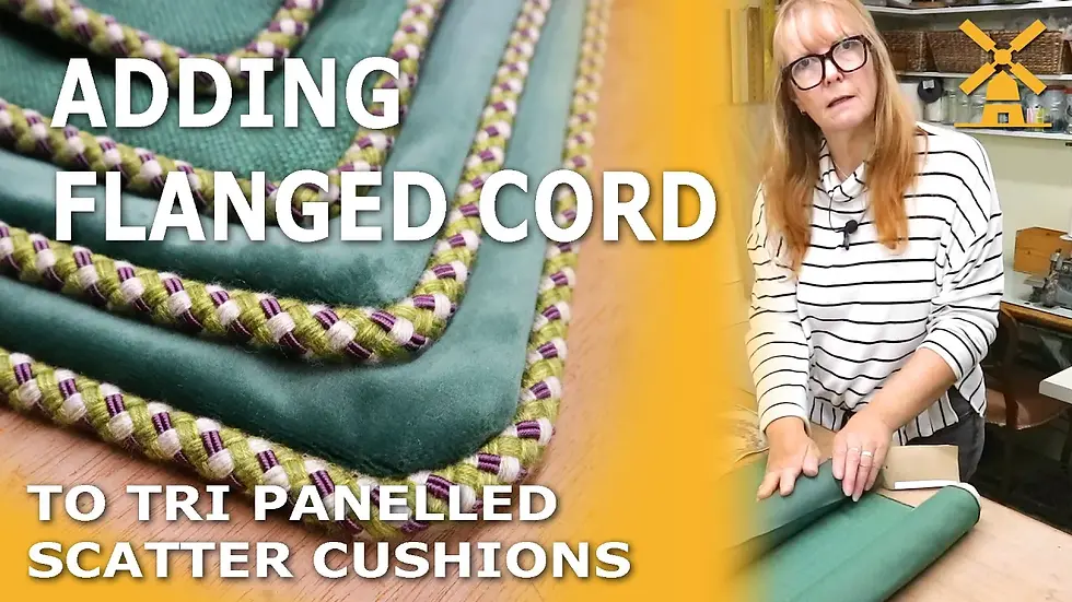 Adding Flanged Cord To A Tri Panelled Decorative Scatter Cushion