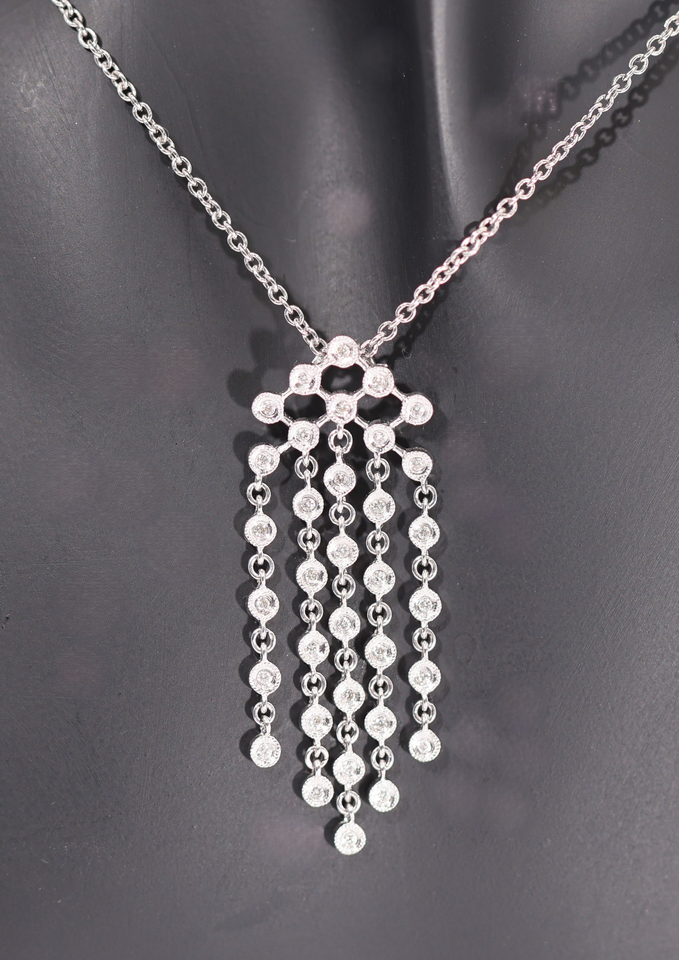 Moving Diamond Waterfall Pendant