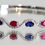 Thumbnail: Ruby & Sapphire with Diamond Accents 3.2 tcw, 14k White Gold