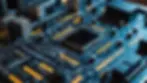 Close-up view of an edge computing device surrounded by various sensors