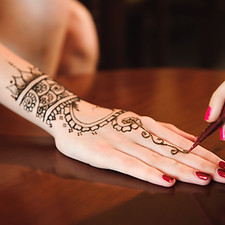Henna Tattoo in Progress